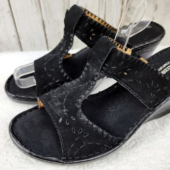 Naturalizer Rosie Leather Sandals Black Size 10.5 - Picture 5 of 10